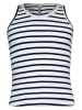 Blue Effect Top wit/donkerblauw