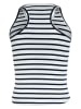 Blue Effect Top wit/donkerblauw
