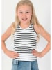 Blue Effect Top wit/donkerblauw