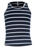 Blue Effect Top in Dunkelblau/ Weiß