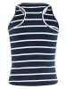 Blue Effect Top in Dunkelblau/ Weiß
