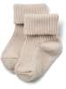 Wheat 2er-Set: Woll-Socken in Beige/ Dunkelblau