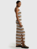 BIG STAR Kleid in Lila/ Khaki/ Orange