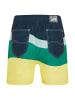 LEE Underwear Badeshorts "Harlequin" in Dunkelblau/ Grün/ Gelb