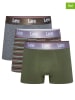 LEE Underwear 3er-Set: Boxershorts "Becket" in Grau/ Khaki