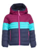 Killtec Doorgestikte jas donkerblauw/lichtblauw/roze