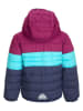 Killtec Doorgestikte jas donkerblauw/lichtblauw/roze