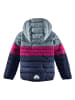 Killtec Doorgestikte jas donkerblauw/roze/lichtblauw