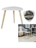 THE HOME DECO FACTORY Salontafel wit/lichtbruin - (B)48 x (H)46 cm