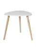THE HOME DECO FACTORY Salontafel wit/lichtbruin - (B)48 x (H)46 cm