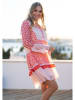 miss goodlife Jurk donkerblauw/rood/roze