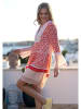 miss goodlife Jurk donkerblauw/rood/roze