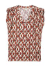 Garcia Top rood/crème/bruin
