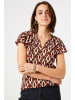 Garcia Shirt in Rot/ Creme/ Braun