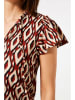 Garcia Shirt in Rot/ Creme/ Braun