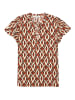 Garcia Shirt in Rot/ Creme/ Braun