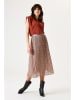 Garcia Plissee-Rock in Beige/ Schwarz