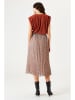 Garcia Plissee-Rock in Beige/ Schwarz