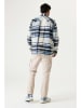 Garcia Hemdjacke in Grau/ Creme/ Hellblau