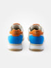 Paul Green Leder-Sneakers in Beige/ Blau