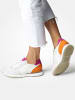 Paul Green Leren sneakers wit/rood