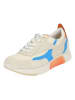 Paul Green Leder-Sneakers in Beige/ Hellblau