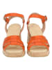 Paul Green Leder-Sandaletten in Orange