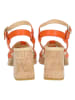 Paul Green Leder-Sandaletten in Orange