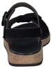 Paul Green Leder-Sandalen in Schwarz