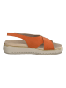 Paul Green Leder-Sandaletten in Orange