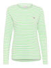 Kaffe Longsleeve "Liddy" in Grün/ Creme