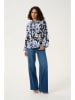 Kaffe Bluse "Victoria" in Hellblau/ Schwarz