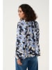 Kaffe Bluse "Victoria" in Hellblau/ Schwarz