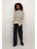 Kaffe Pullover "Lida" in Beige/ Schwarz