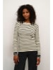 Kaffe Longsleeve "Jordie" in Creme/ Schwarz