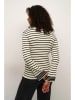 Kaffe Longsleeve "Jordie" in Creme/ Schwarz