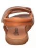 kmins Leren sandalen lichtbruin/goudkleurig