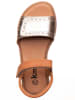 kmins Leren sandalen lichtbruin/goudkleurig