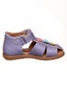 kmins Leder-Halbsandalen in Lila
