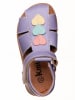 kmins Leder-Halbsandalen in Lila