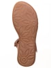 kmins Leder-Sandalen in Hellbraun