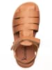 kmins Leder-Sandalen in Hellbraun