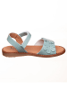 kmins Leder-Sandalen in Türkis