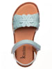 kmins Leder-Sandalen in Türkis
