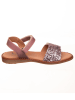 kmins Leder-Sandalen in Rosa