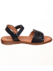 kmins Leder-Sandalen in Schwarz
