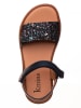 kmins Leder-Sandalen in Schwarz