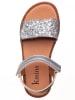 kmins Leren sandalen zilverkleurig