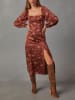 Milan Kiss Kleid in Hellbraun