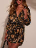 Milan Kiss Kleid in Hellbraun/ Schwarz